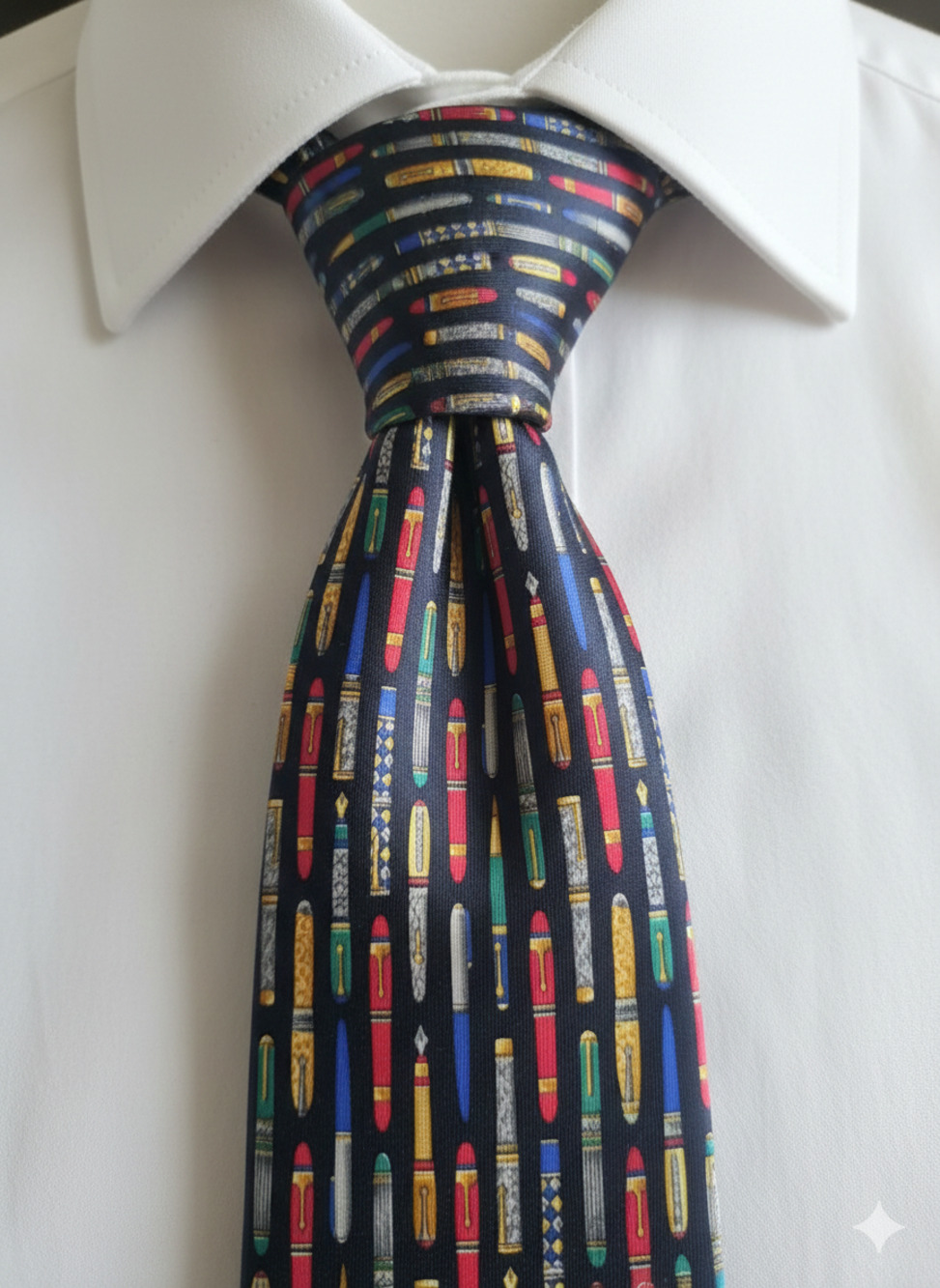 St Michael Marks Spencer silk fountain pen tie - 56"